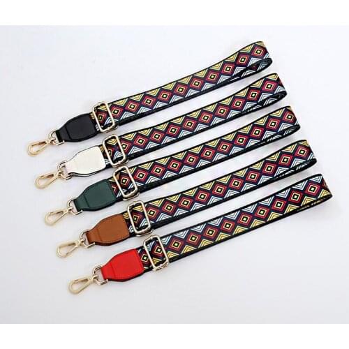 Vintage Fashion Multicolor Patchwork Handbag Strap Bee Design It Bag Strap Belt Wide New Chic Trendy Shoulder Straps KZ151364