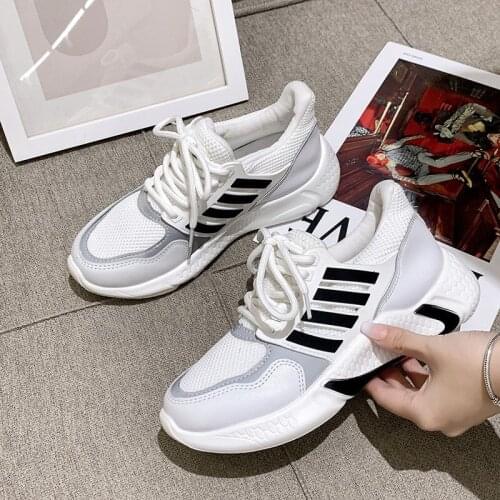 Womens Sports Shoes Womens Sneakers Flat Solid Color Cross-Tied Lace Casual Shoes Super Light Comfortable Mesh Vulcanized Shoes