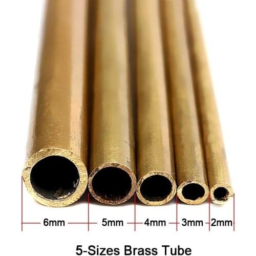 1PC Brass Tubes Diameter 2mm/3mm/4mm/5mm/6mm Length 300mm Long 0.45mm Wall Brass Pipe Brass Tube Cutting Tool High Quality