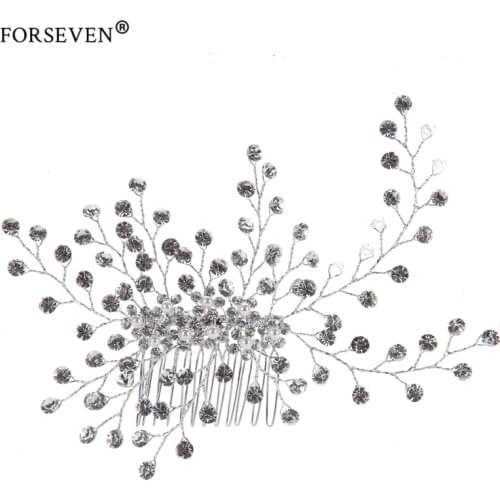 1pc Crystal Twig Style Hair Comb Beautiful Women Hair Accessories Party Hair Decoration Wedding Tiara Bridal Hair Accessories