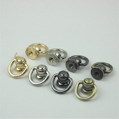 10pcs/lot4 color luggage hardware accessories copper bag with side ring pacifier nailed screw hanging chain buckle