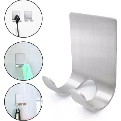 4PCS Razor Holder Storage Hook Stainless Steel Wall Men Shaving Shaver Shelf Bathroom Razor Rack Wall Adhesive Kitchen Hanger