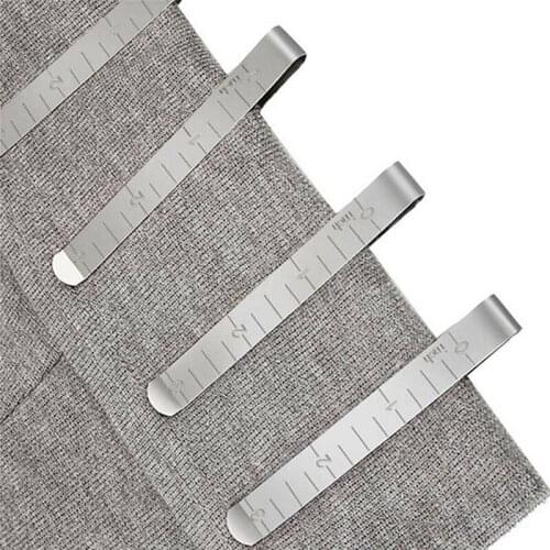 20pcs High Quality Metal Sewing Crimping Clips Hemming Clamps Measurement Ruler Machine Work Hand Sewing Ruler Measurement