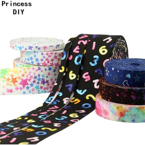 3M 10 25 50mm Printed Layering Cotton Fabric Tape Graffiti Colored Star Ribbon Trim DIY Hair Bow Tie Collar Hand Craft Material