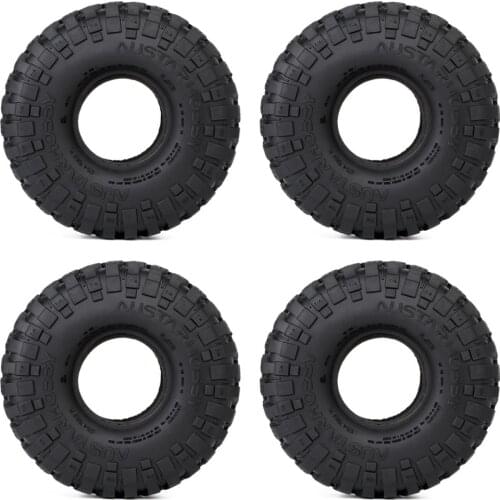 4PCS RC Car Soft Rubber 1.9 Inch Wheel Tires 121*45MM Tyre for 1/10 RC Rock Car Axial SCX10 90046 Traxxas TRX-4