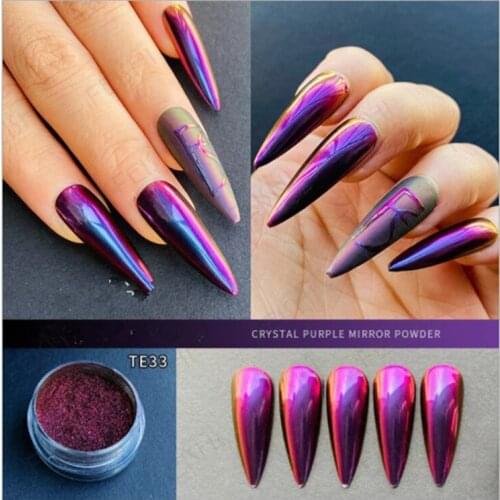 Nail Glitter Pink Purple Red Magic Mirror Pink Chameleon Magic Mirror Pink Purple Red