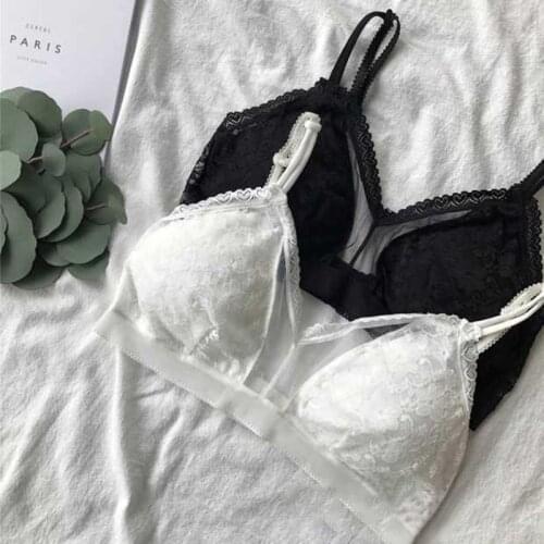 Casual Lace Bralette Padded Bra Women Lace Sexy Bra Stretch Brassiere Fashion Wireless Bra