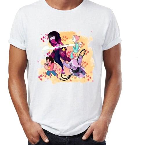 Summer Mens Short Sleeve T-shirt Steven Universe Cartoon Funny Awesome Tshirt Anime Youth Tees Tops Harajuku Streetwear