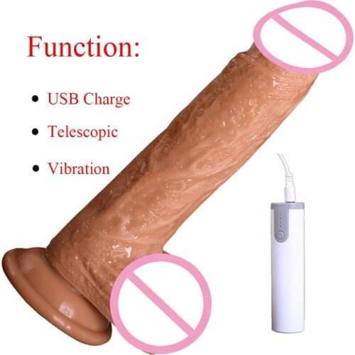 GaGu 7/8" Silicone Dildo Vibrator Realistic Powerful Suction Cup Penis Big Dildo Sex Toys for Women lesbian life size sex toy