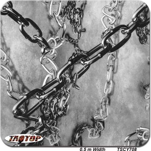 ITAATOP TSCY708 0.5m *2M black Shackle hydrographic film water transfer printing film hydro dipping film