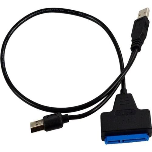 USB 2.0 to SATA 2.5" Hard Drive HDD SSD Adapter Converter Cable 22Pin