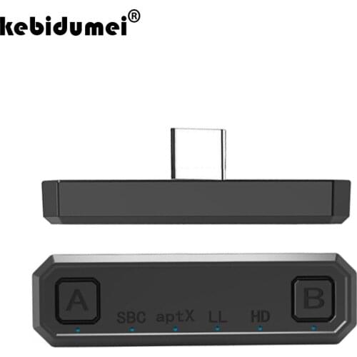 Kebidumei CSR8675 Bluetooth Audio USB TYPE-C Transmitter Adapter for PS4 PC Laptop Game Bluetooth Audio Adapter