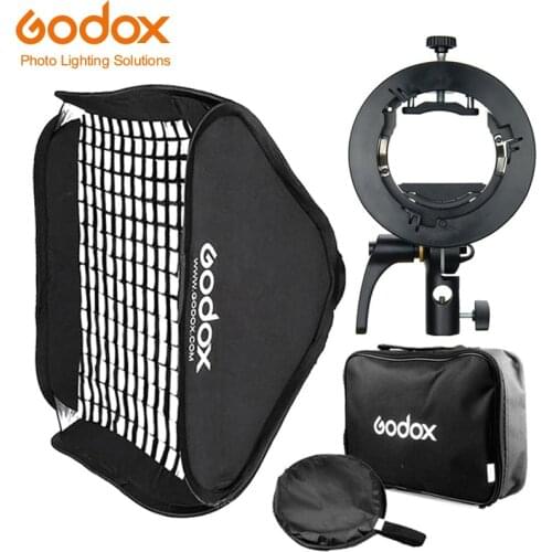 Godox S2 Speedlite Bracket S-type Holder Bracket for Godox V1 TT685 V860II TT350 AD200 AD400PRO Flash Snoot Softbox