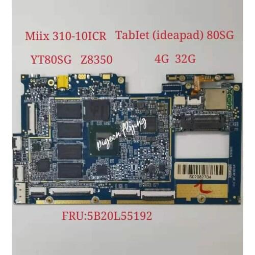 Miix 310-10icr tablet placa-mãe para ideapad yf80sg cpu: z8350 ssd: 64g ram: 2 gb fru 5b20l55196 m1029cwp 100% teste ok