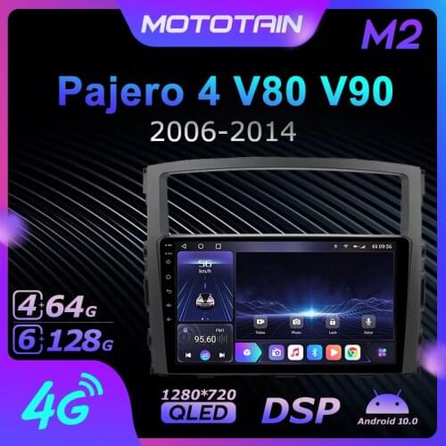 Mototain 6G+128G Android 10.0 Car Multimedia Radio Player for Mitsubishi Pajero 4 V80 V90 2006 - 2014 video Head Unit 4G LTE