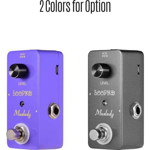 Muslady Mini Looper Effect Pedal Guitar Loopers Bass Loop Pedal Ullimited Overdubs 5 Minutes Looping Time with USB Interface