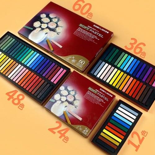 Lion 24/48 Color Soft Short Pastel Stick Color Pastel Color Chalk Painting Makeup Hair Dye Pen