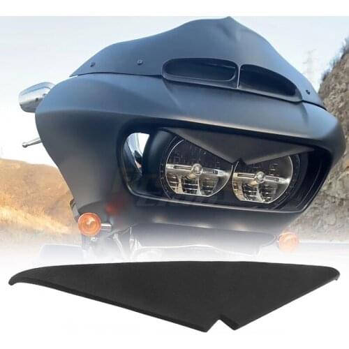 Motorcycle Headlamp Headlight Accent Trim Eyebrow Eyelid Trim Sticker Decoration Rubber For Harley Road Glides 2015-2020