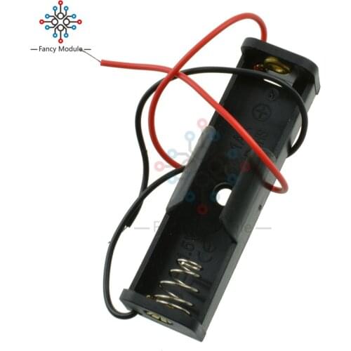 2017 New Arrival 5 Pcs Battery 1.5V Clip Holder Box Case Black With Wire Lead High Quality A#V9