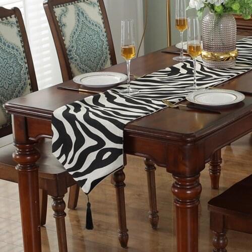 New Nordic leopard print table runner home decoration cloth