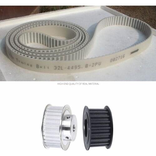 PU Timing belt 32L-4495.8(472)+2PU 1 pieces. timing belt pulleys 2 pcs