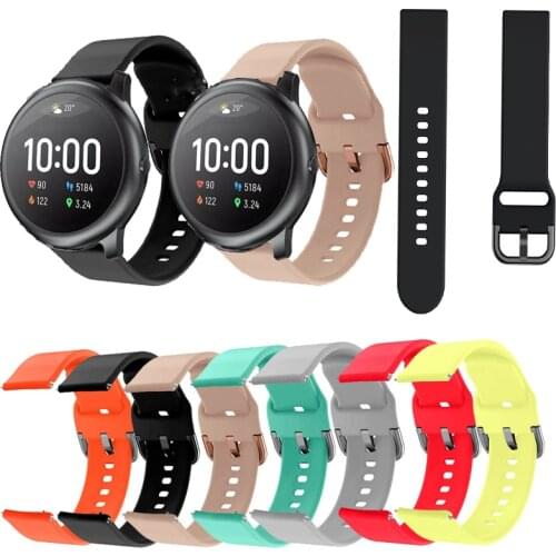 20mm 22mm Soft Silicone Band Strap for Haylou Solar LS05 for Haylou LS02 Band with fashional colors