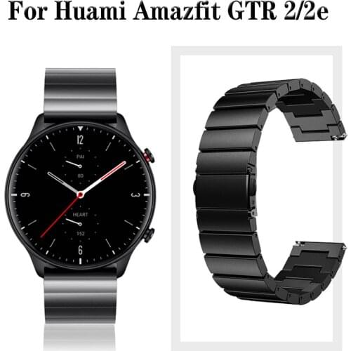 For Huami Amazfit GTR 2 2e eSIM Stainless Steel Strap GTR 47mm Stratos 3 2 Watchband Metal Bracelet 22mm Watch Band With Tool