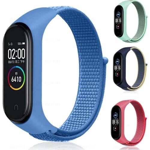 Nylon strap for xiaomi mi band 6 correa sports breathable bracelet replacement straps for xiomi miband6 my band 6 miband 5 4 3