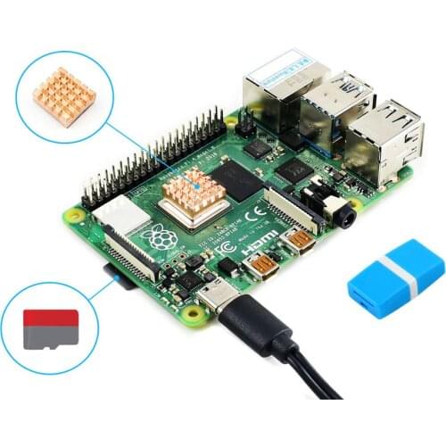 PI4B Starter Acce,Micro SD Card, Heat Sink, Power Supply, No Raspberry Pi 4