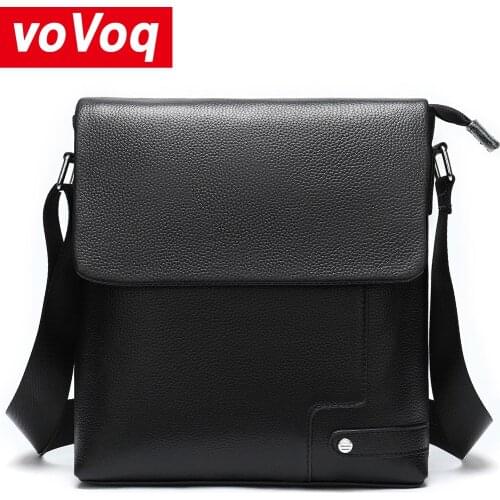 Crazy Horse Skin Men Bags Vertical Section Shoulder Bag Male Messenger Casual New Fashion Black Bags Retro First Layer Leather