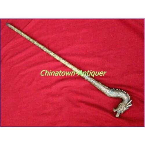Tibet 34" COPPER Dragon WALKING STICK WALKERS CANES