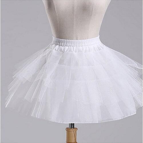 Hite Tulle Girls Petticoat Slip With No Hoop Short Underskirt For Ball Wedding Dress New Arrival