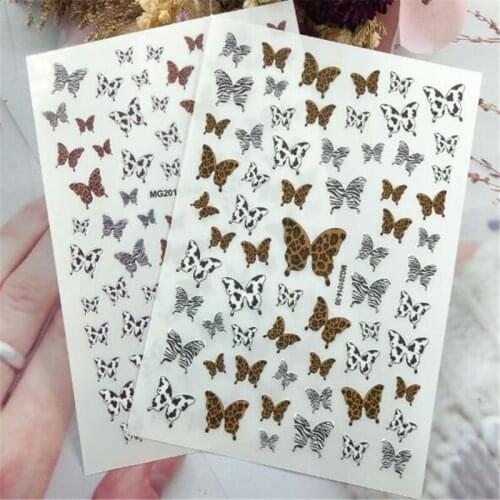 High Quality Fashion Nail stickers Buterflies Dry Paper Stickers Nail Decals Nail Ornament Nail Art