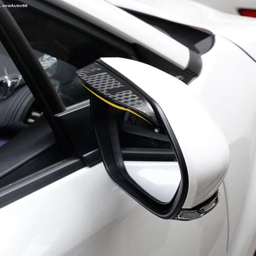 Car Rear View Mirror Shield Rain Eyebrow Strip Mirror Rain Shield Shade Cover Protector For Toyota CHR C-HR 2018 2019 2020 2021