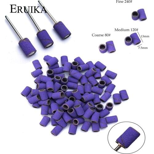 100pc/pack Nail Sanding Bands Electric Nail Drill Bit Foot Care Polishing Manicure Remover UV Gel Sand Circle Manicure Tool