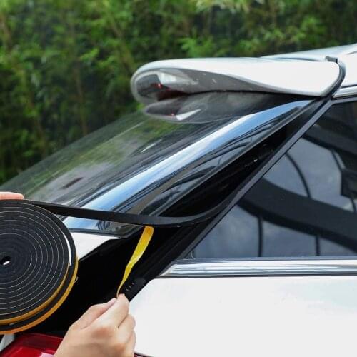 4/6 Rolls Sponge Foam Stripping Rubber Tape Strips with Adhesive High Density Sealers Tape for Home Doors Windows Insulation