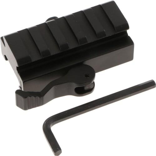 5-Slot Universal Quick Release Detach QD Lever Lock Adaptor 1/2" Riser Black