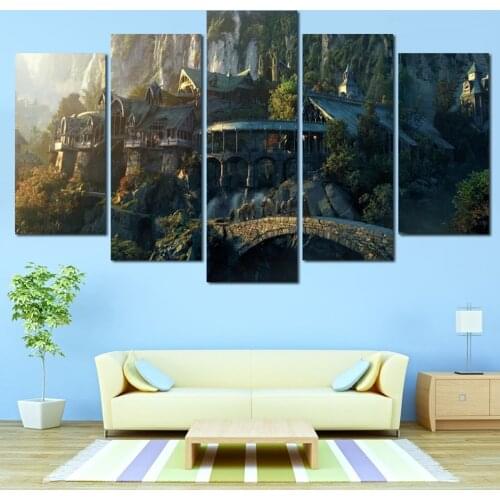5pcs Painting 5D DIY Diamond painting Cross stitch Castle Fantasy Diamond embroidery Landscape Full square Diamond mosaic scenic