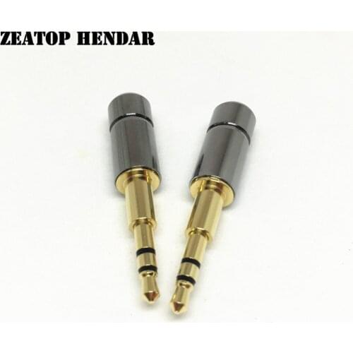 8Pcs Mini 2.5mm 3 Pole Stereo Male Jack Copper 2.5 Audio with Long Shaft Plug DIY Soldering Connector