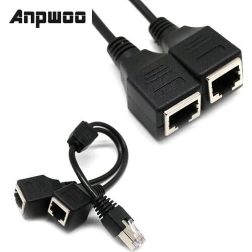 ANPWOO Ethernet Splitter Adapter 0.3 M Laptop Professional Ethernet Network Adapter with Network Cable Extension Cable