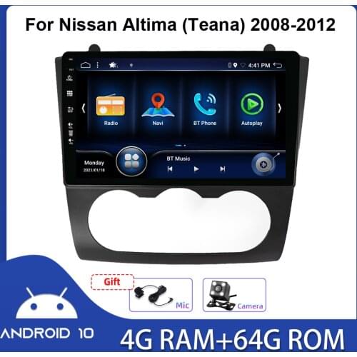 Bosion Android10 9 Inch Car Radio Multimedia Video Player GPS Navigation For Nissan Altima (Teana) 2008-2012 4GB+64GB DSP SWC