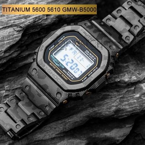 A Set For DW 5600 Watch Strap Band Bezel DW5600 Camouflage Titanium Alloy Series GW5000 DW5035 Metal Watchbands Cover Tools