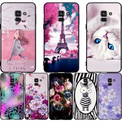 Phone Case for Samsung Galaxy A8 2018 A530 A530F Soft Silicon TPU Cute Painted Protetive Coque for Samsung A8 A 8 2018 Case Capa