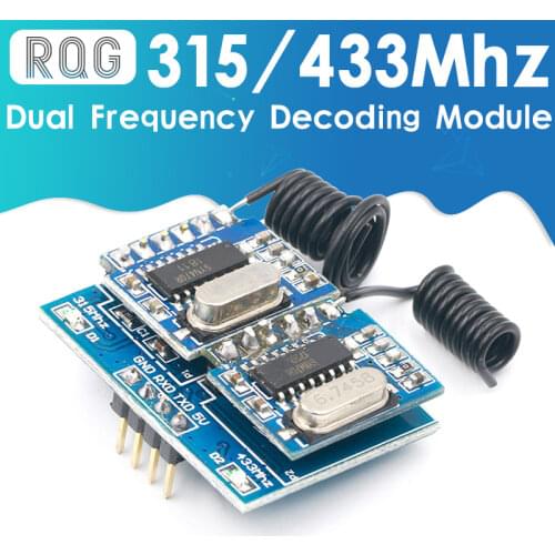 Dual frequency wireless decoding module RF radio frequency wireless remote control switch 315/433Mhz MCU RF34B