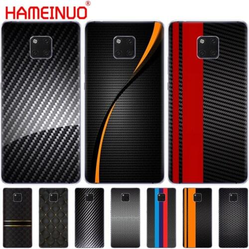 HAMEINUO car carbon fibre print Cover phone Case for Huawei NOVA 3 3i mate 20 pro for honor 8x max note 10