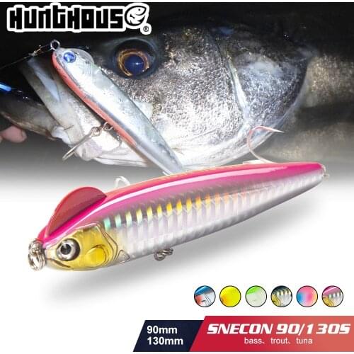 Hunthouse fishing lure sinking pencil lure stickbait lw512 130mm 26g seawater seabass hard bait lures for blue