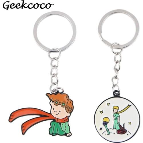 J1712 Fashion Cute Cartoon Little Prince Pendant Key Rings Key Chain Car Bag Keychains Creative Jewelry Gift