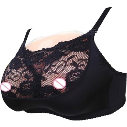 Pocket Bra for Silicone Breast forms Wire Free Lace Bra Mastectomy Fake Breast Underwear Ajusen for Crossdreser Traden