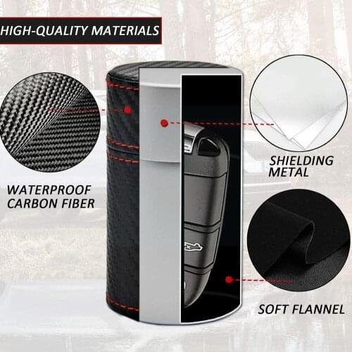 Leather Anti Theft Faraday Box Car Keyless Signal Blocker Faraday Signal Blocking Key Fob Security Rfid For Car Rfid Protec V1B7