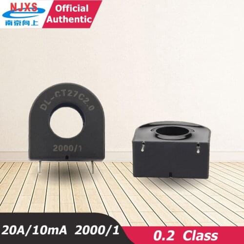 Pin Type Mini AC Current Transformer DL-CT27C2.0 20A/10mA 40A/20mA 2000/1 Encapsulated PCB Small Sensor ac ac transformer